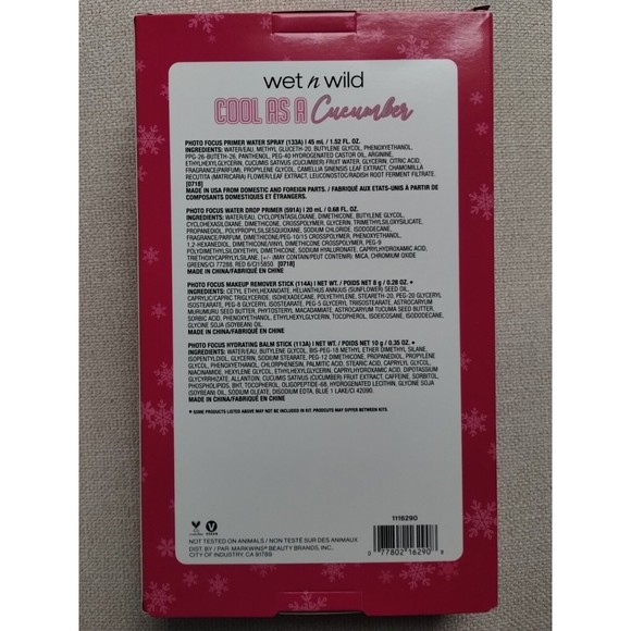 Wet N Wild Cool as A Cucumber Gift Set Primer Makeup Remover - Picture 7 of 8